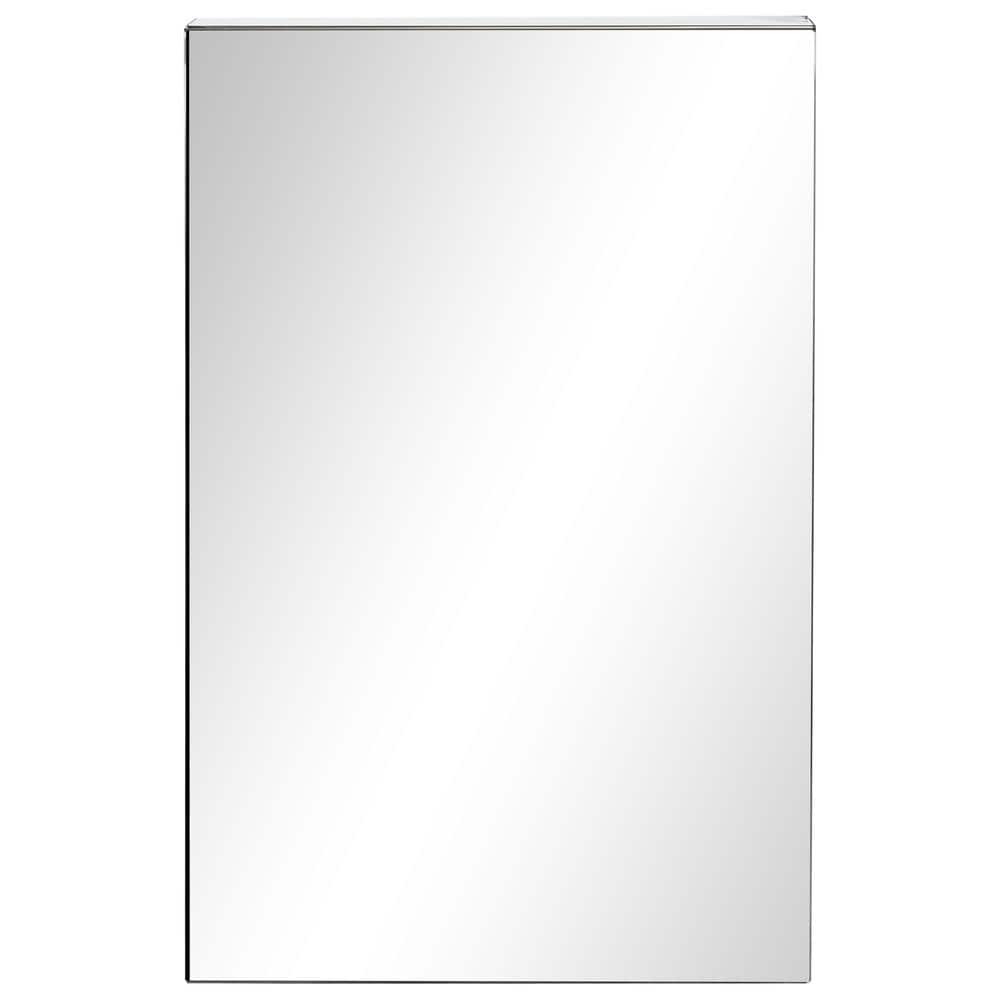 15.25 in. W x 23.50 in. H Modern Rectangular Steel Medicine Cabinet with Mirror and 3-Shelves - Silver price history on PriceWatchPro
