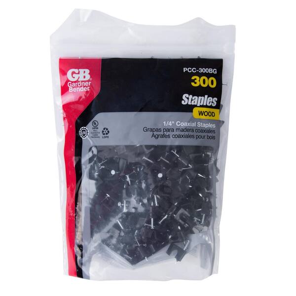 Cable Staples Fasteners 1/4 Rg6 Rg59 Gardner Bender PCC300M Coaxial