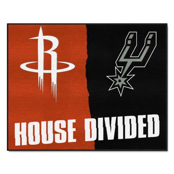 FANMATS NBA Multi-Colored 3 ft. x 3.5 ft. Houston Rockets/Spurs House  Divided Area Rug 33476 - The Home Depot