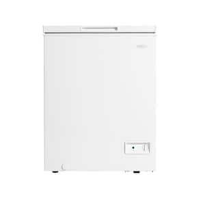 26.38 in. 5.0 cu. ft. Manual Defrost Square Model Chest Freezer DOE Garage Ready in White