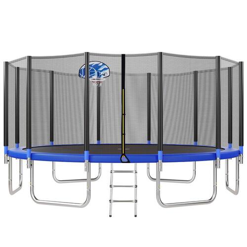 16 Upper Bounce Round Trampoline Outdoor for Kids with Safety