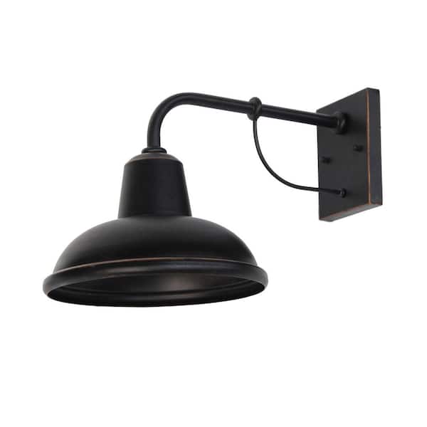 Unbranded Bronze Outdoor 10.3 in. Hardwired Barn Sconce with no Bulb Included