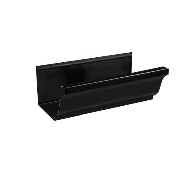 Spectra Pro Select 5 in. x 10 ft. Black K-Style Aluminum Gutter