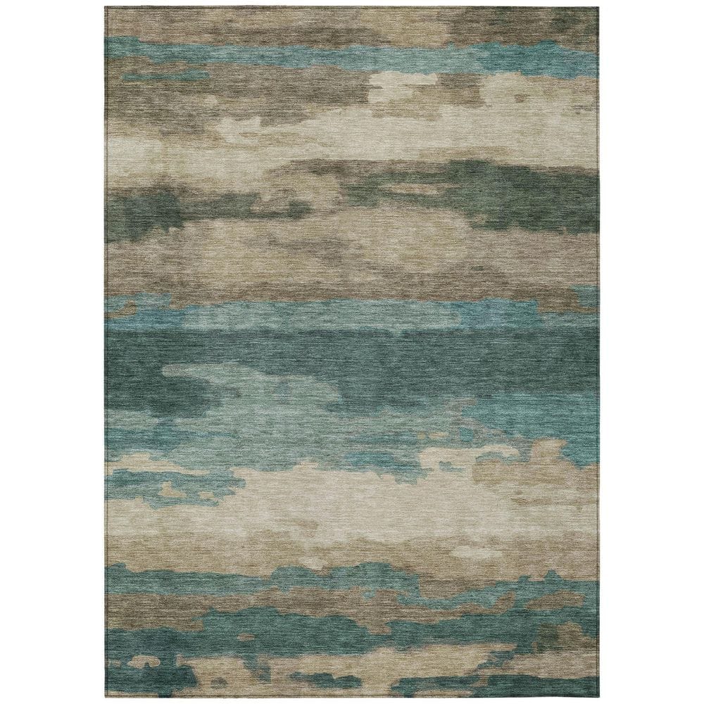 Chantille Machine Washable Indoor/Outdoor Abstract ACN2870 Teal 9 ft. x 12 ft. Area Rug price history on PriceWatchPro