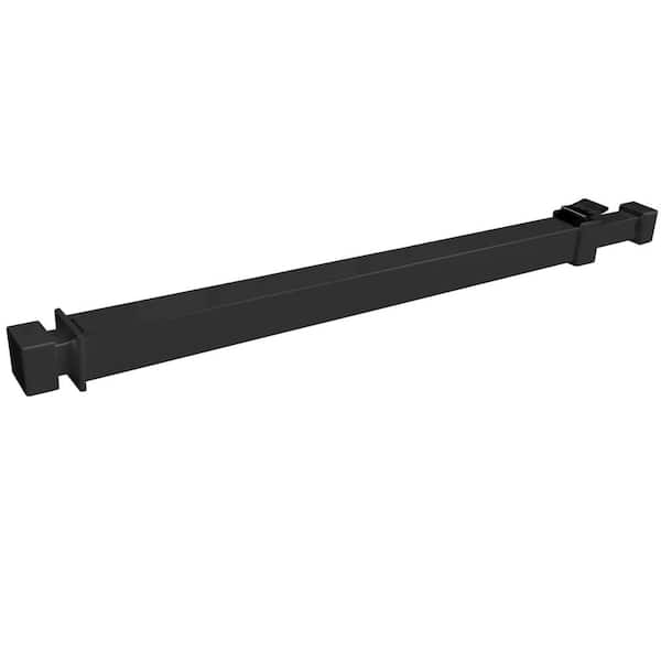 15.7 in. to 26.75 in. Black Adjustable Window Security Bar with Child-Proof Lock for Ventilation