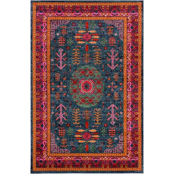 Ariane Teal Doormat 2 ft. x 3 ft. Indoor Area Rug