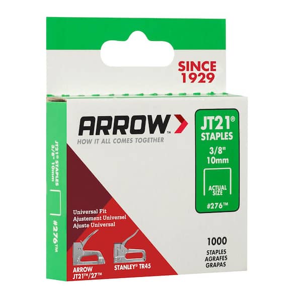 Arrow Fastener 276 3/8-inch Jt21 Staples 1000 Count for sale online 