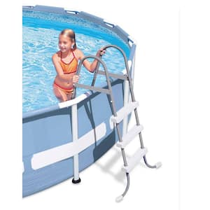 Above Ground Steel Frame Swimming Pool Ladder plus Pool Ladder Step Pad