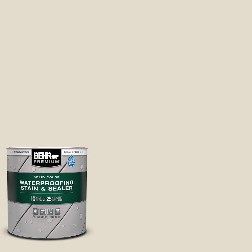 BEHR PREMIUM 1 qt. PPU716 Vintage Linen Solid Color Waterproofing