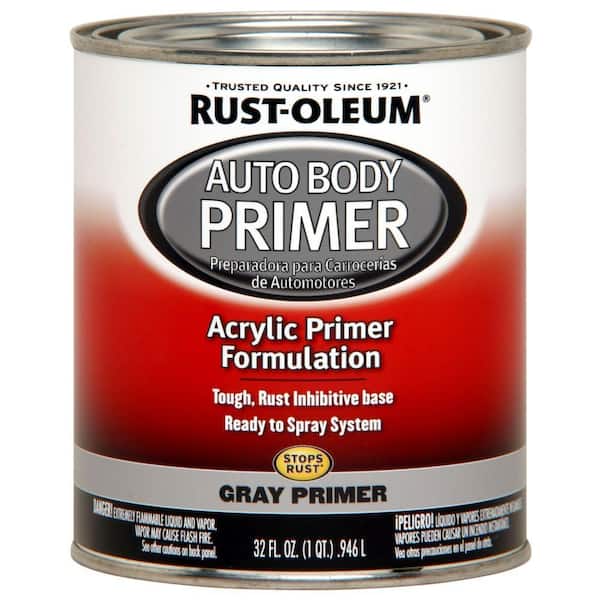 Rust-Oleum Automotive 1 qt. Gray Auto Body Acrylic Primer (2-Pack) 253499 -  The Home Depot