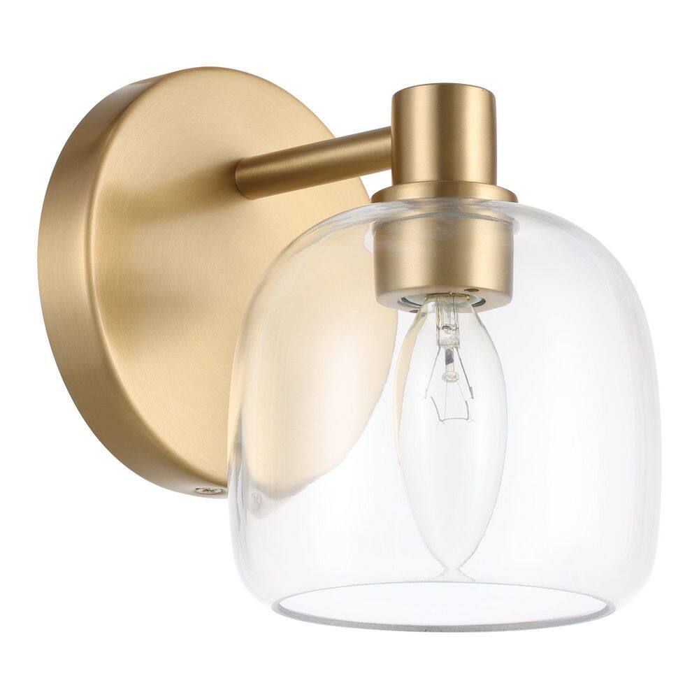 Valentina 5-in. 1-light Champagne Gold Vanity Light with Clear Glass Shade price history on PriceWatchPro