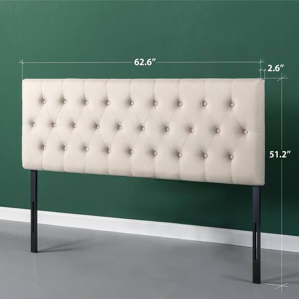Zinus Trina Taupe Queen Upholstered Headboard MCHD-T-Q - The