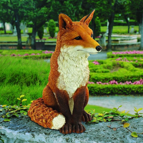 The Woodland Fox Garden Statue 003M0GH52 - The Home Depot