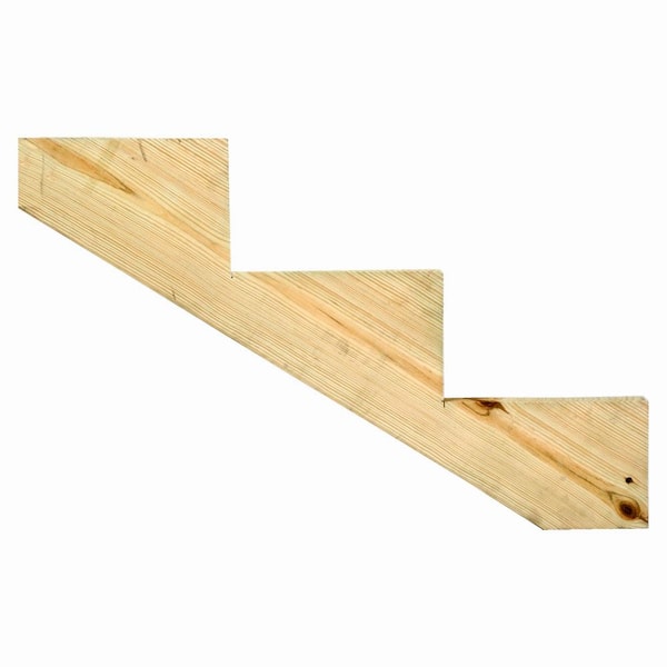 Unbranded 3-Step Ground Contact Pressure Treated Pine Stair Stringer