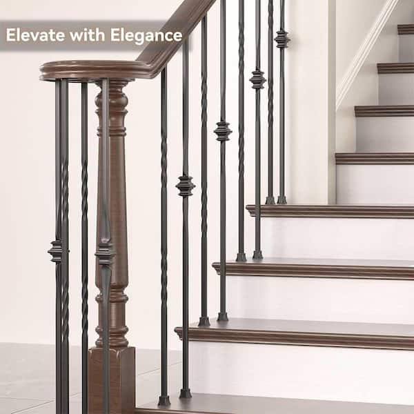 12Pack Wrought Iron Stair Balusters, 44 Inches Deck Balusters