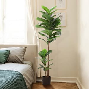 51 .18 in. Green Artificial Fiddle Leaf Fig Tree in Pot