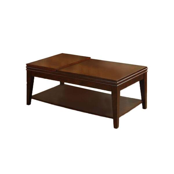 Furniture of America Richmond Dark Cherry Coffee Table with Flip-top Tray-DISCONTINUED