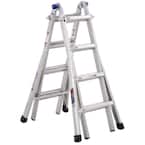 18 ft. Reach Aluminum Telescoping Multi-Position Ladder with 300 lbs. Load Capacity Type IA Duty Rating
