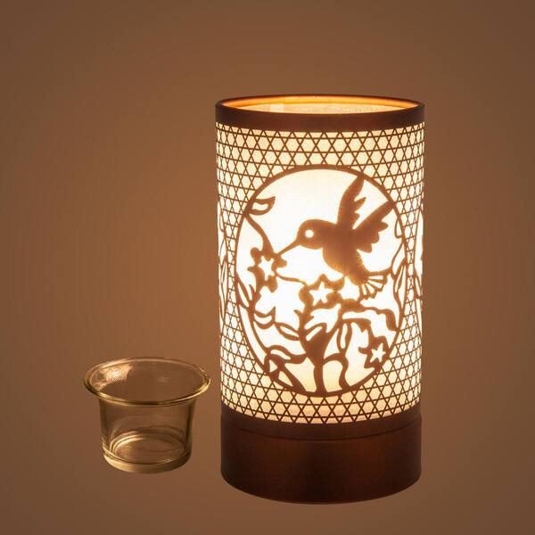 PETERSON ARTWARES Copper Metal Hummingbird Touch Lamp, Essential