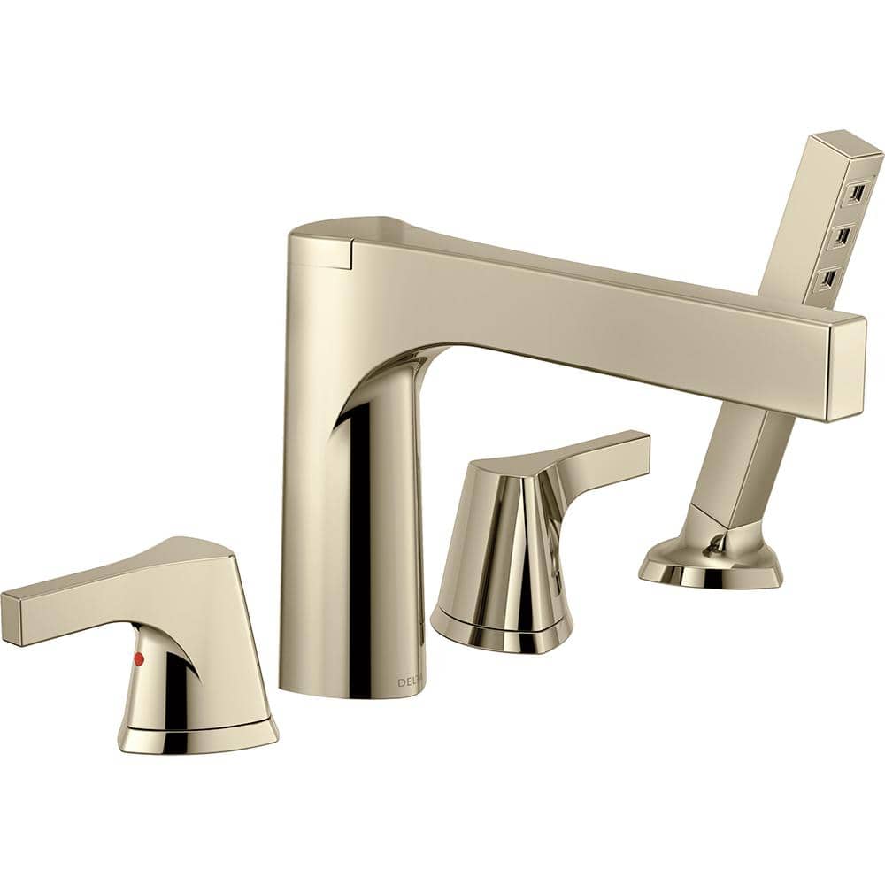 Have a question about Delta Zura 2Handle DeckMount Roman Tub Faucet
