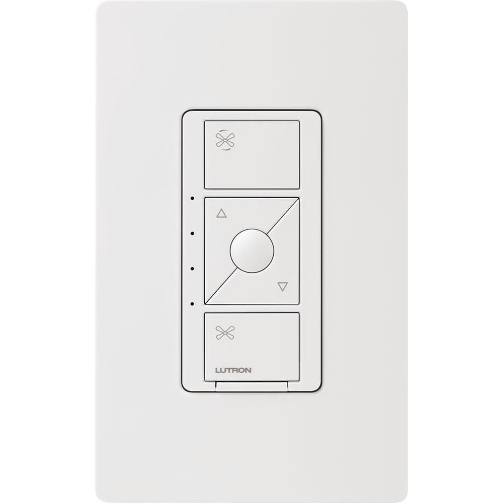 Lutron Caseta White Wireless Smart Fan Control with 4 Speeds