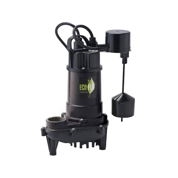 ECO FLO 1/3 HP Cast Iron Submersible Sump Pump with Vertical Switch
