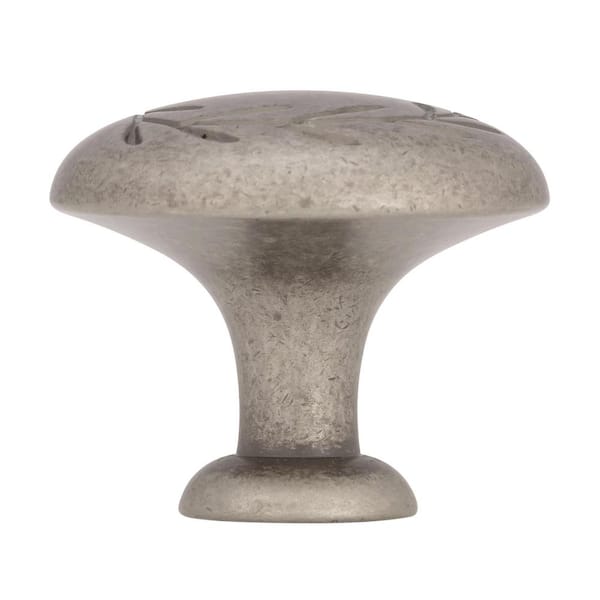 Nature's Splendor 1-5/16 in (33 mm) Diameter Weathered Nickel Cabinet Knob Nature's Splendor 1-5/16 in (33 mm) Diameter Weathered Nickel Cabinet Knob