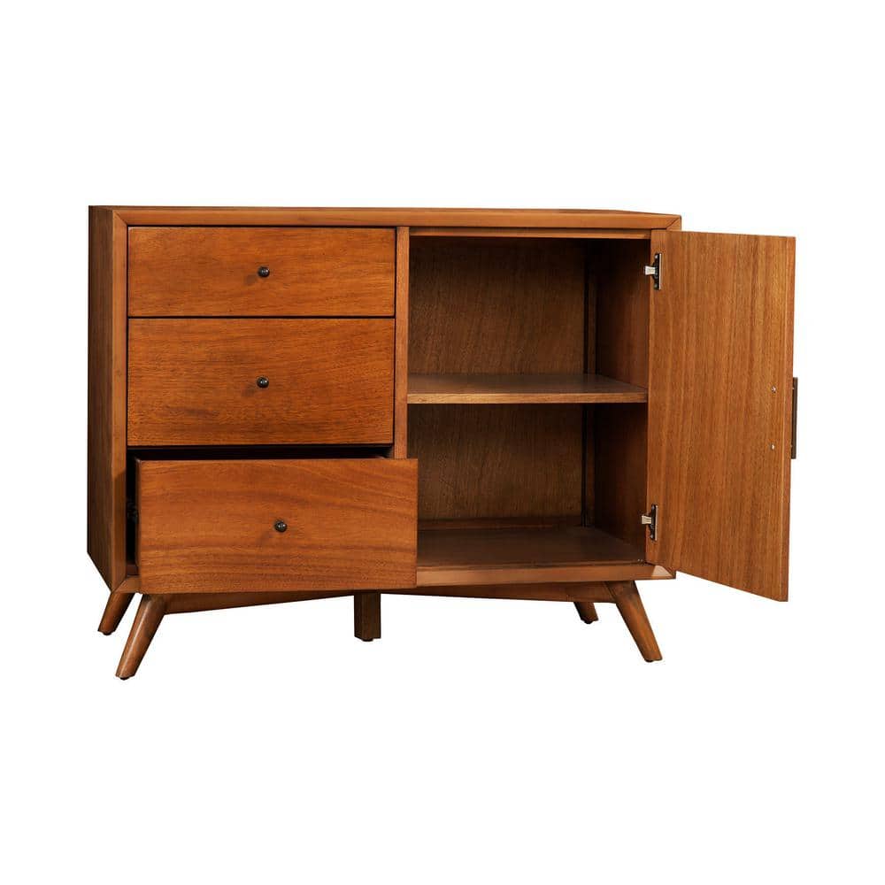 Acorn Brown 40" Mahogany Solid Wood Mid-Century Accent Cabinet