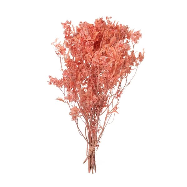 Uniquewise Pansy Flower Bundles Real Preserved Vase Fillers Home Decor Accents, Pink (Set of 2 Bunches)