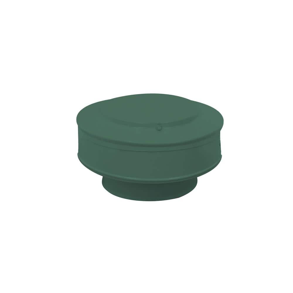 6 in. D Aluminum Vent Pipe Cap in Green