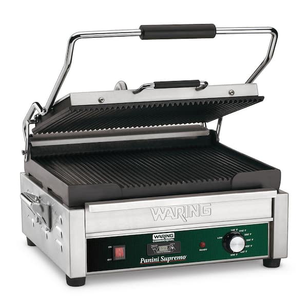 Waring Commercial Panini Supremo Large Panini Grill with Timer - 208-Volt (14.5 in. x 11 in. Cooking Surface)