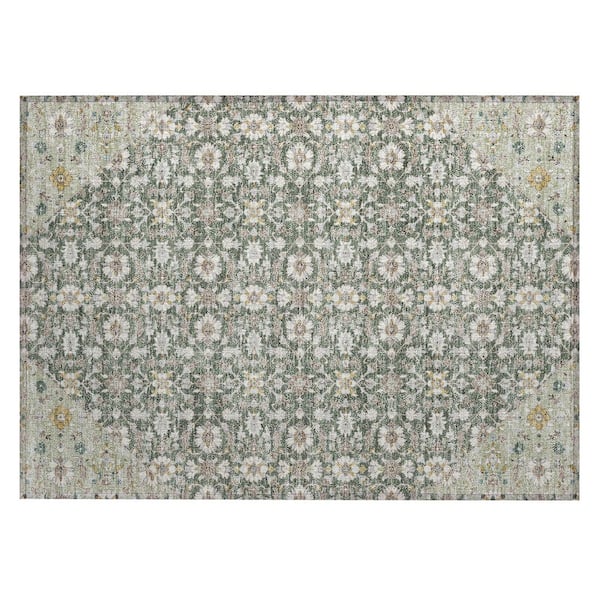 Chantille Machine Washable Indoor/Outdoor Abstract ACN3046 Basil 3 ft. x 4 ft. Area Rug