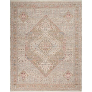 Enchanting Home Beige/Grey 8 ft. x 10 ft. Persian Medallion Traditional Area Rug