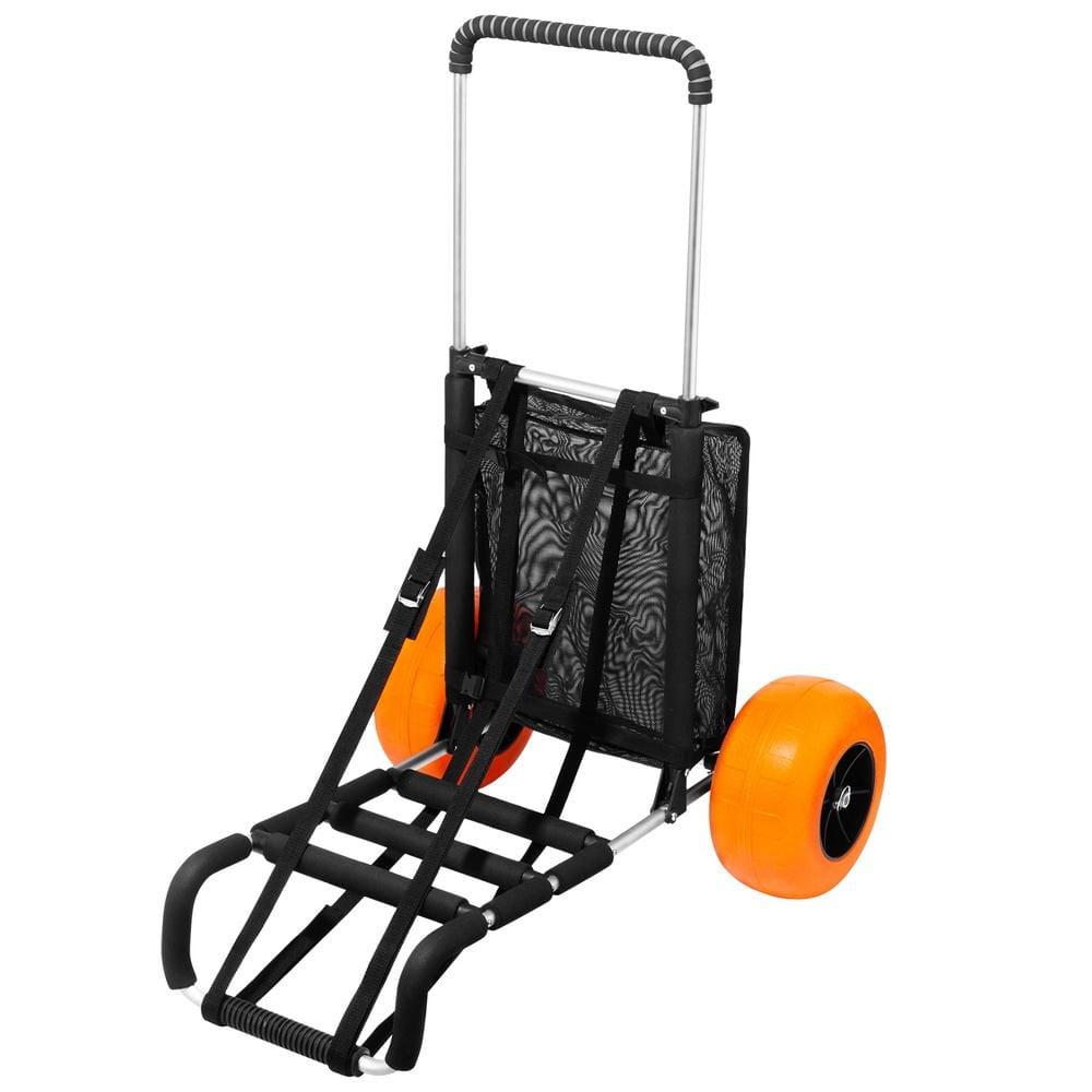 Beach Cart 165 lbs. Capacity 12 in. Solid Wheels 29.9 in. x 15.4 in. Deck Folding Aluminum 27-44.7 in. Adjustable Handle price history on PriceWatchPro