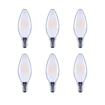 EcoSmart 60-Watt Equivalent B11 Dimmable Clear Glass Filament Vintage ...