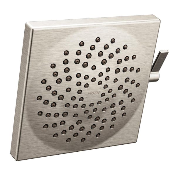 Velocity 2-Spray Patterns with 2.5 GPM 8.5 in. Wall Mount Fixed Shower Head in Brushed Nickel