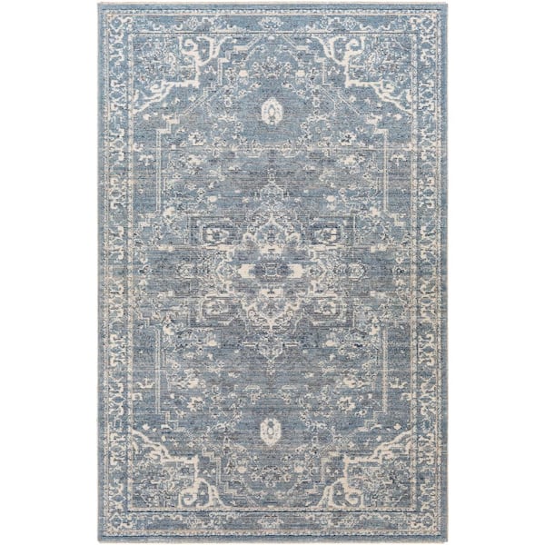 Artistic Weavers Mejia Dark Blue 5 ft. x 8 ft. Traditional Indoor Area Rug