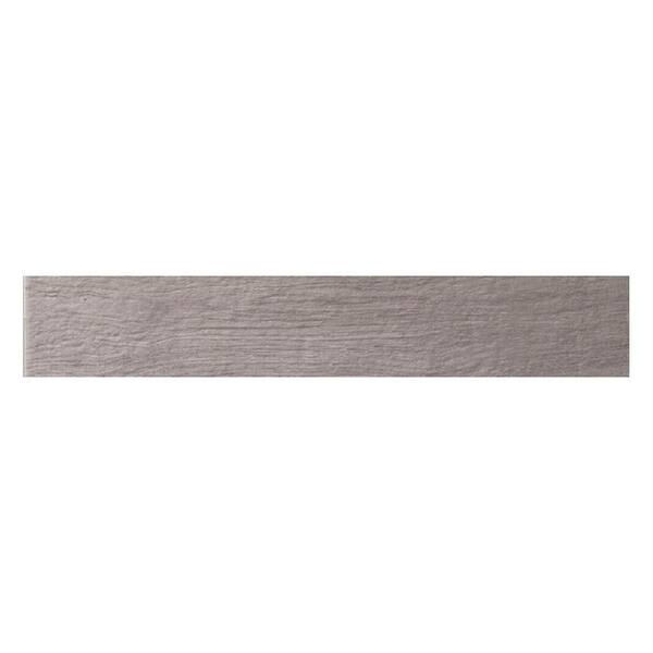 Apollo Tile Woodnote 5.9 in. x 35.4 in. Gray Porcelain Matte Wall and