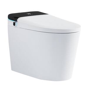 Electric Elongated Bidet Toilets 1.32 GPF in White/Black