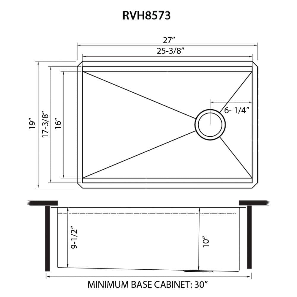 Ruvati 27-inch Stainless Steel Workstation Kitchen Sink