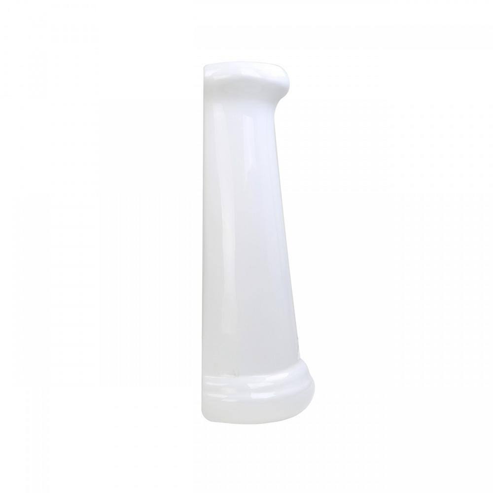 White Ceramic Traditional Pedestal Bathroom Console Sink