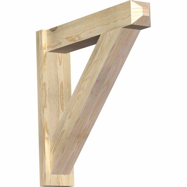 Ekena Millwork 6 in. x 28 in. x 28 in. Douglas Fir Traditional Craftsman Rough Sawn Outlooker