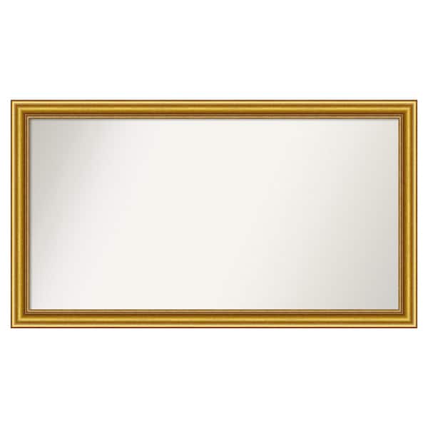 Amanti Art Townhouse Gold 45.75 in. x 25.75 in. Custom Non-Beveled Wood Framed Batthroom Vanity Wall Mirror