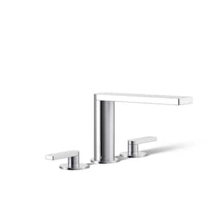 Composed 2-Handle Deck-Mount Roman Tub Faucet with Lever Handles in Polished Chrome