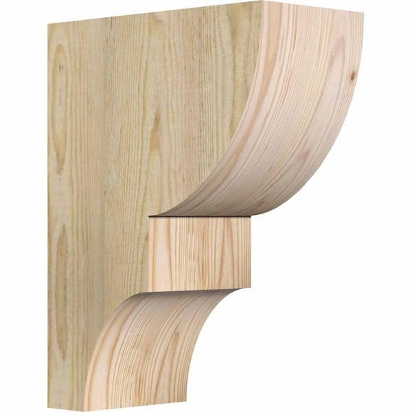 Ekena Millwork 6 in. x 12 in. x 16 in. Douglas Fir Ridgewood Rough Sawn Corbel