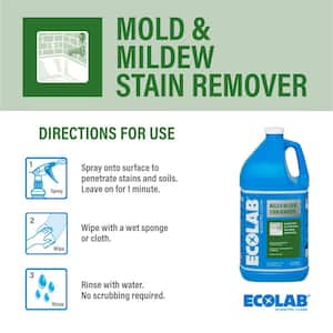 1 Gal. Mold and Mildew Stain Bleach Powered Remover, Scrub Free Formula for Bathroom, Kitchen, Pool, Patio (2-Pack)