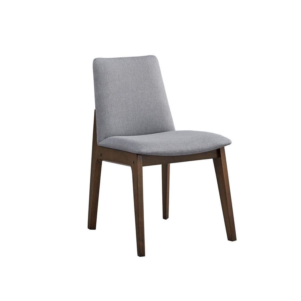 Gray Linen Side Chair Set of 2 with soft cushioned side chair for cozy seating areas