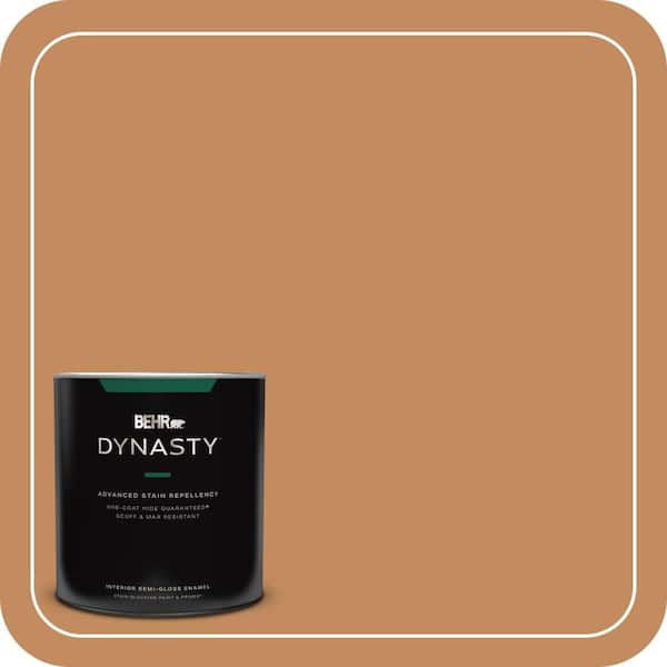 BEHR DYNASTY 1 qt. #PPU3-13 Glazed Ginger Semi-Gloss Enamel Interior Stain-Blocking Paint and Primer