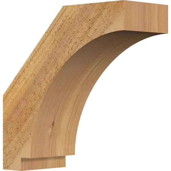 Ekena Millwork 4"W x 10"D x 10"H Imperial Rough Sawn Knee Brace, Western Red Cedar