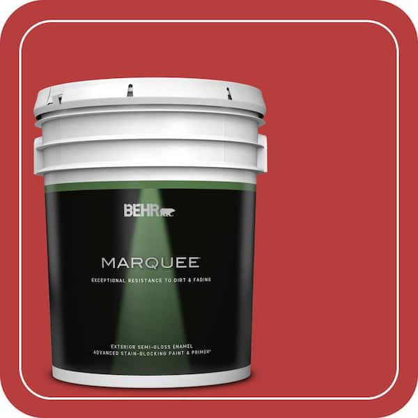BEHR MARQUEE 5 gal. #S-G-170 Licorice Stick Semi-Gloss Enamel Exterior Paint & Primer